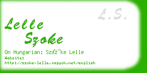 lelle szoke business card